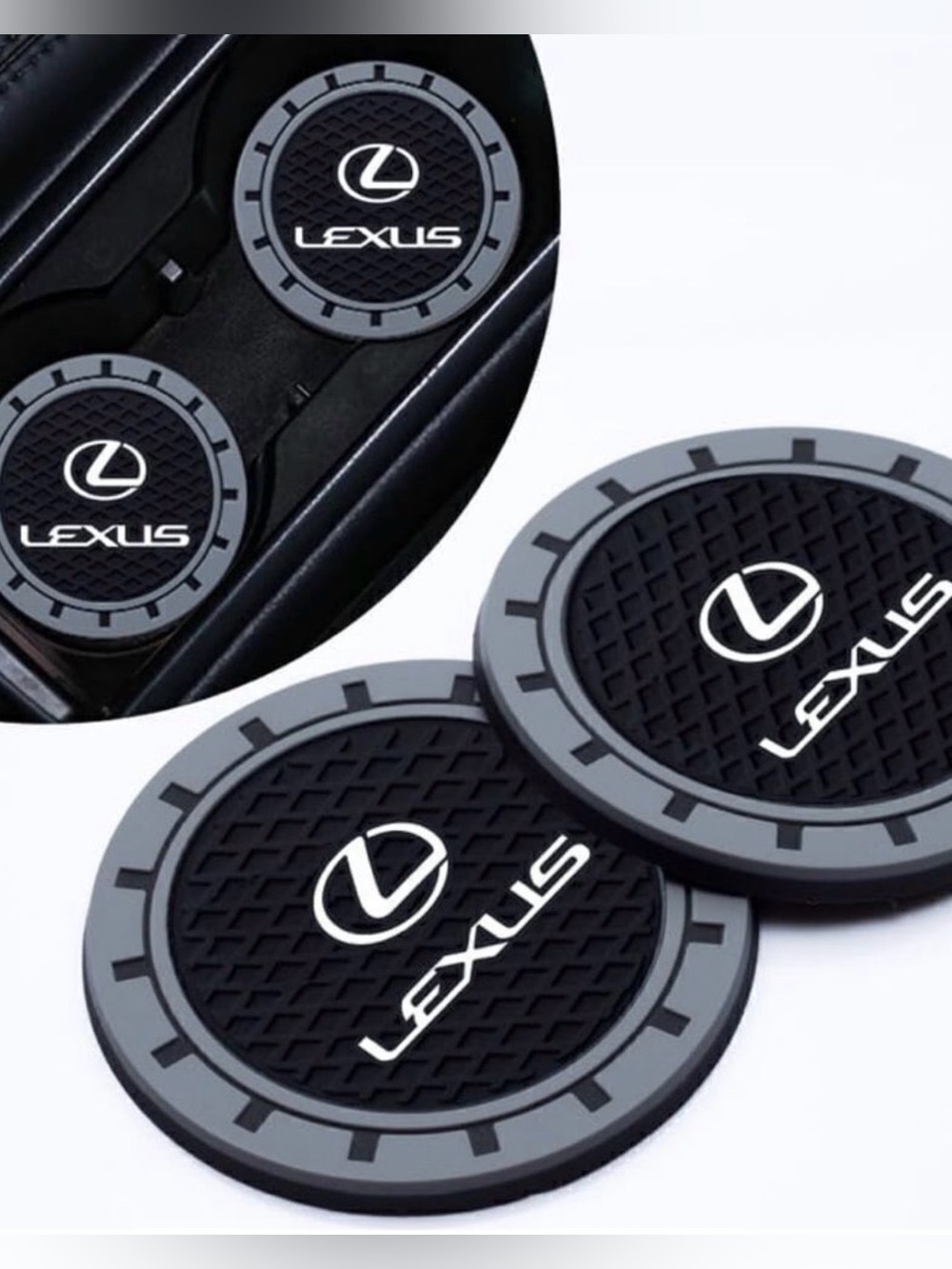 Lexus ~ Car Auto Cup Holder Coasters ~ Set‎ of 2